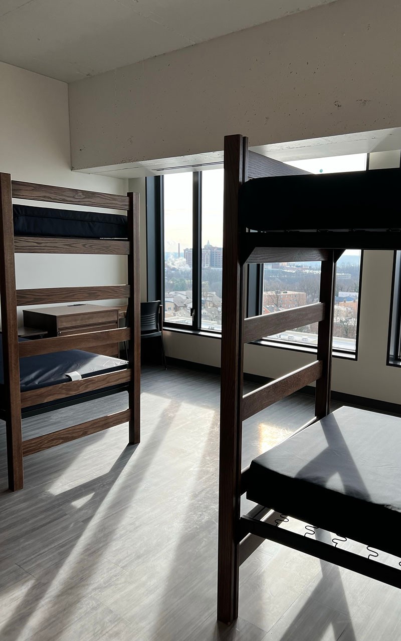 Two bunk beds